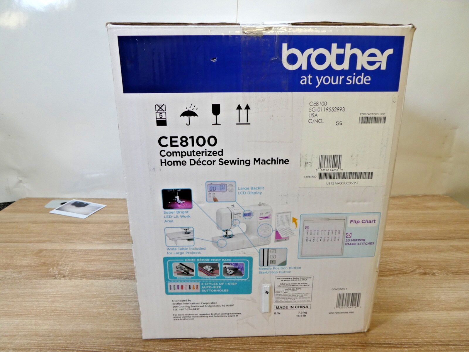 Brother CE8100 Computerized Sewing Machine W/thread, Fabric, & Sewing Book