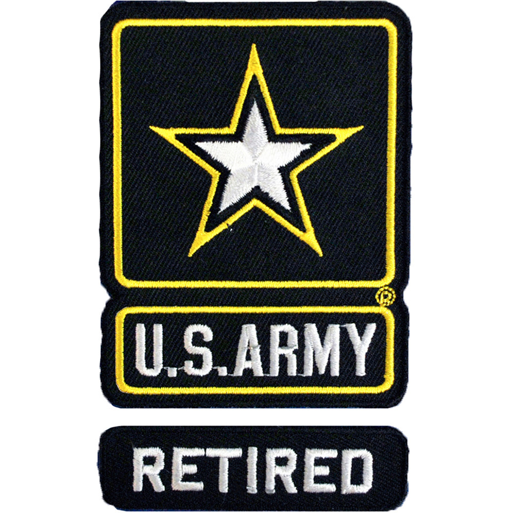 Army Retired 2-pc patch