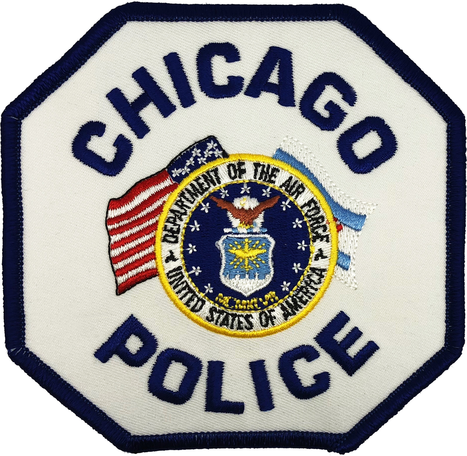 CHICAGO POLICE SHOULDER PATCH: U.S. Air Force