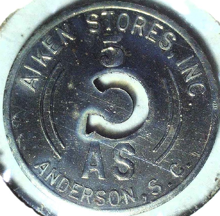 AIKEN STORES INC - AS - GFT 5 ¢ IN MERCH - ANDERSON, SC - TC# 246419 $ - EC 8656
