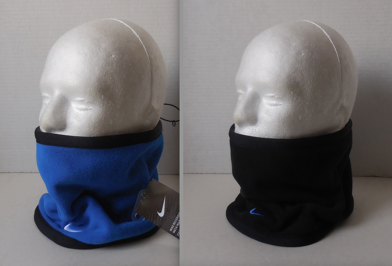 Nike Neck Warmer Fleece Reversible Adult Unisex Signal Blue/Black/White