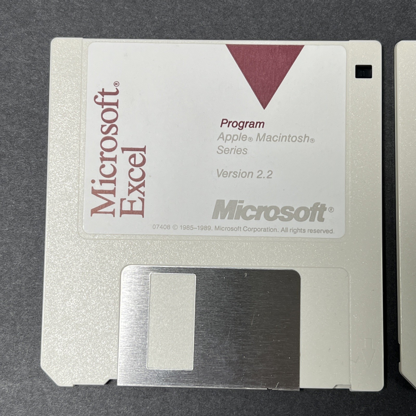 Microsoft Excel Version 2.2 for Mac (1989) Install Floppy Set Vintage 3.5 Disks
