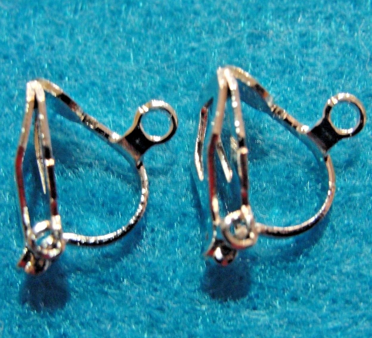 100Pcs. WHOLESALE Platinum Color Brass Clip-On Earring Hooks - Tibetan Q0814