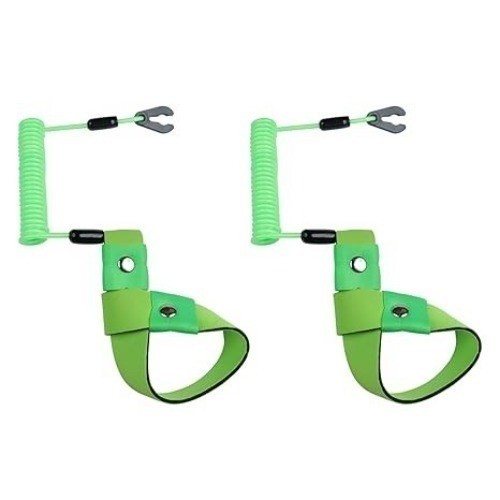 2PCS Kill Switch Lanyard for Boat Jet Ski Lanyard Wrist Strap Rep Color: Green