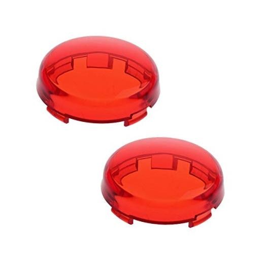 Bullet Rear Turn Signal Light Lens Cover Compatible with Harley Dyna Red