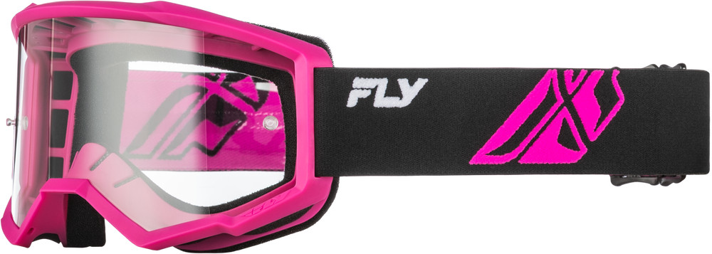 FLY RACING FOCUS GOGGLE BLACK/PINK W/ CLEAR LENS