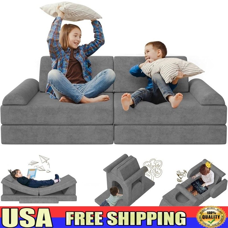 Modular Kids Play Couch Soft Foam DIY Design Safe Comfortable Washable Fun New