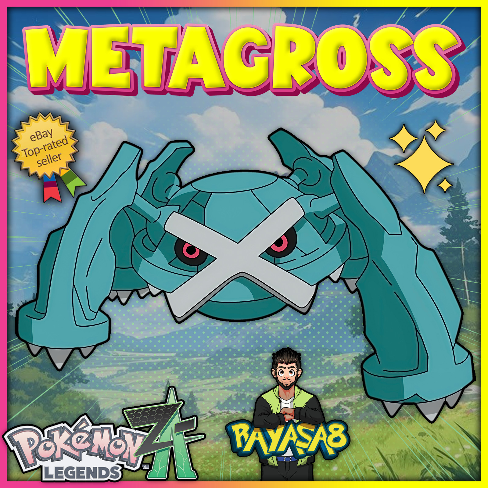Metagross Alpha Pokemon Legends ZA 6IV Best Stats Home🌟 Mega Evolution Shiny