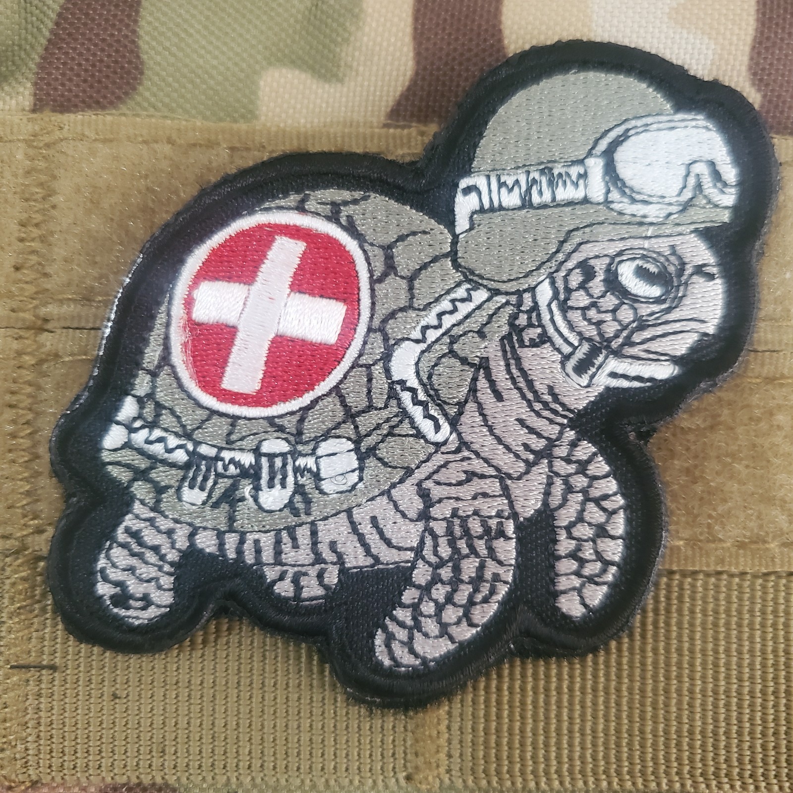 FIRST AID TURTLE Fun Tactical Morale Patch Hook and Loop