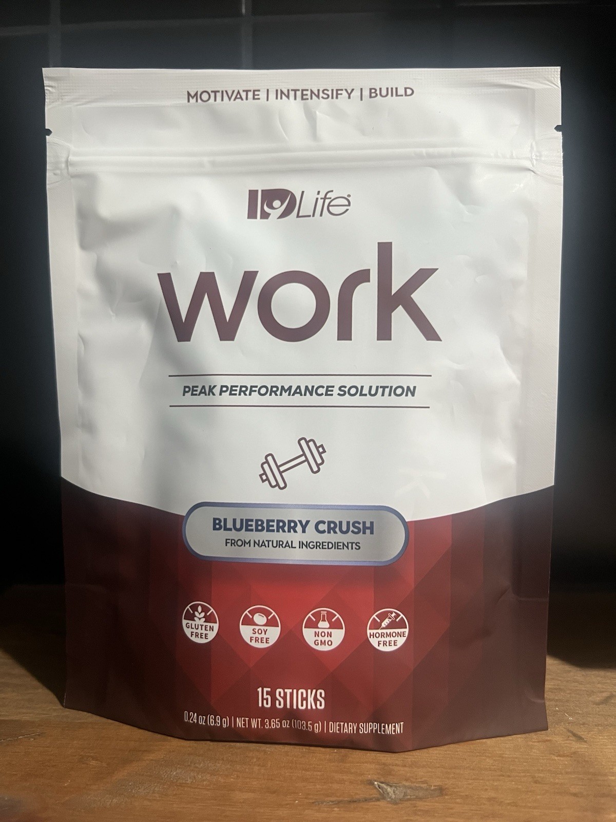IDLife WORK Pre-Workout Blueberry Crush 15 Sticks + Free SLIM Sample New ID Life