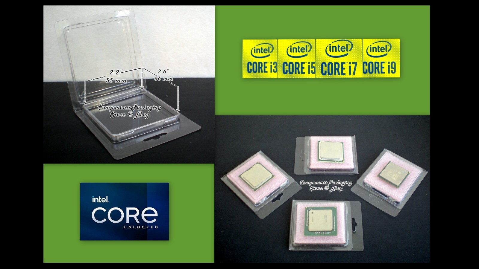 25 - Intel Processor-CPU Packing Case for i9 i7 i5 LGA1700 + Anti-Static Foam