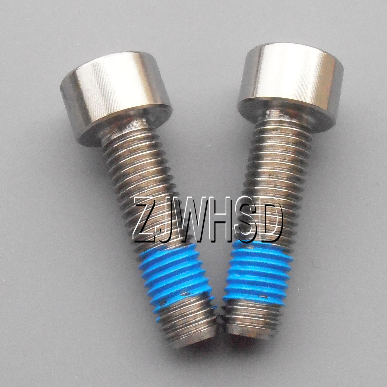 2pcs M7 x 25 mm Ti Titanium Screw Bolt Allen Hex Socket Cap Head + Thread Locker