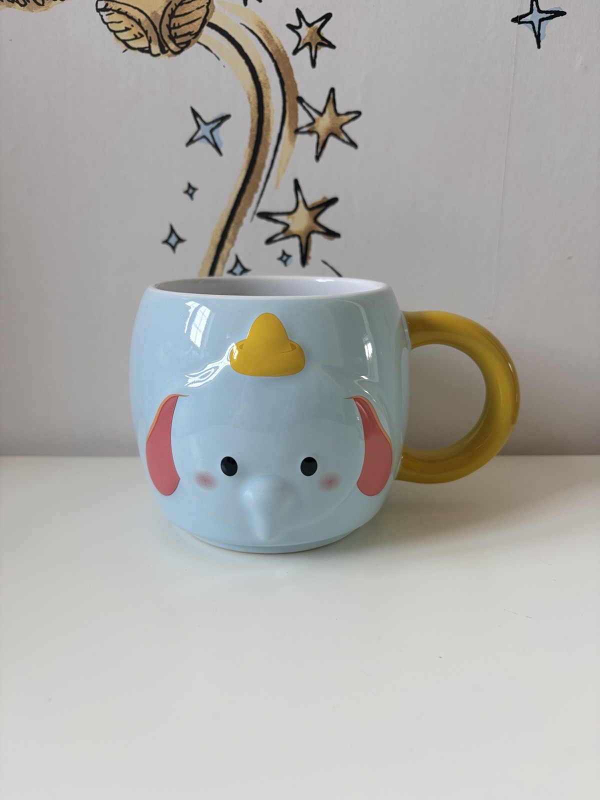 Disney Store Parks 3D Dumbo Tsum Tsum Coffee Mug  Cup Blue Official