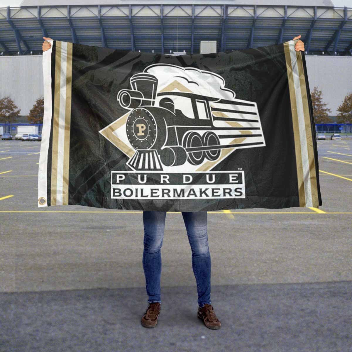 Purdue Boilermakers Vintage Retro Throwback Large Outdoor Flag