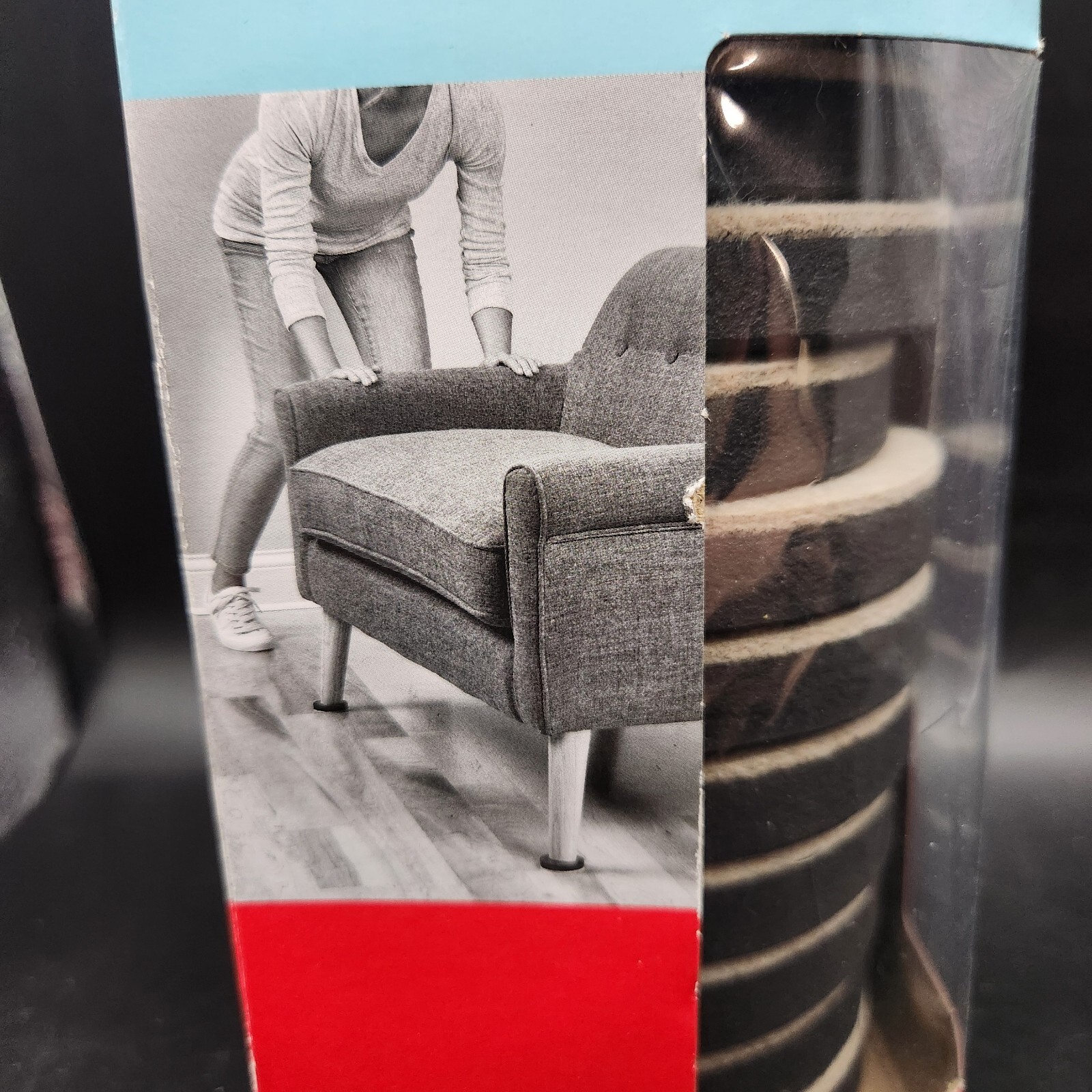 Scotch Furniture Sliders 3.5 inch Black Beige 16 Pack Open Box