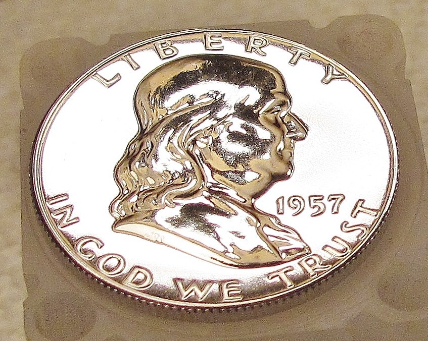 1957 Gem  Proof  Franklin  EYE CANDY " Blast  White Absolute Beauty "  #201 ~ 2