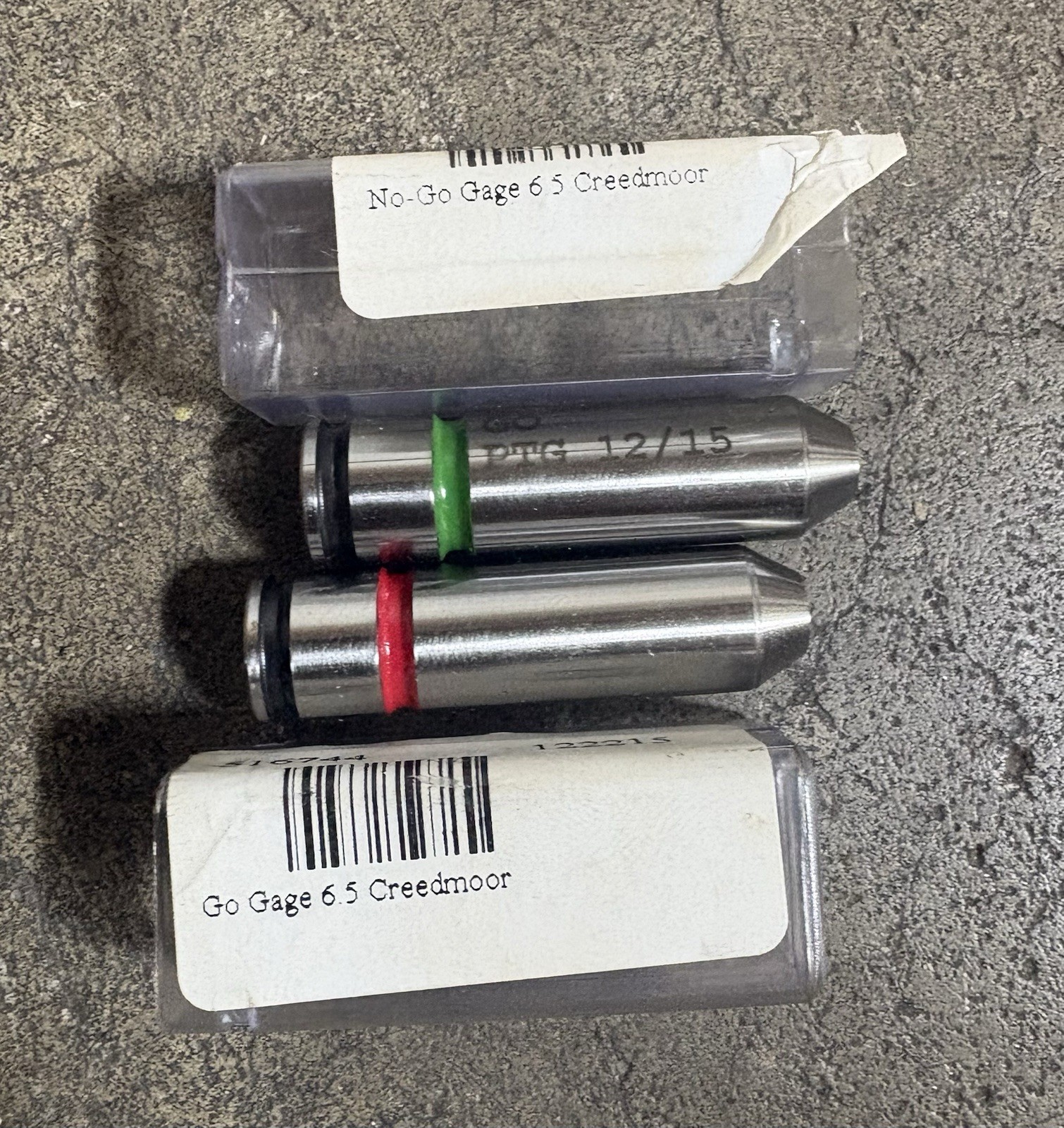PTG Pacific Tool Gauge Go  And No-go Gauge For 6.5 Creedmore Set Of 2