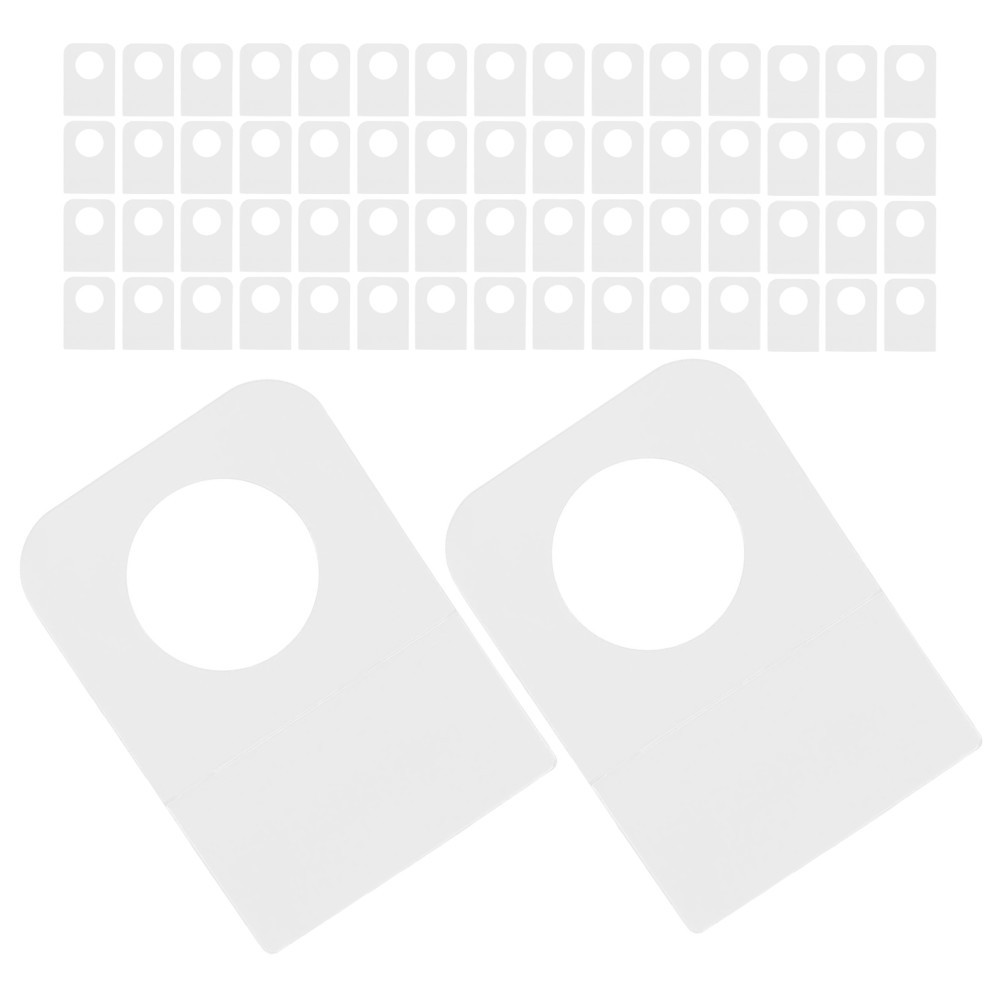 300Pcs Reusable Adhesive Hooks Tabs Clear Plastic Hang Tabs for Retail Display