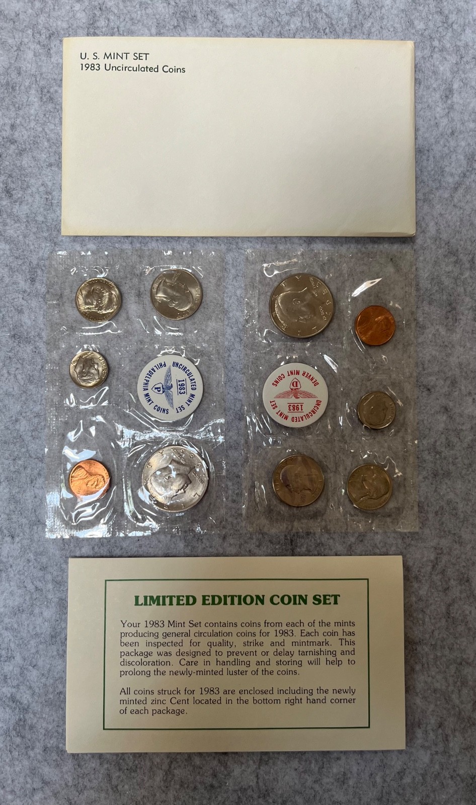 1983 Mint Set P&D. Uncirculated. Nice