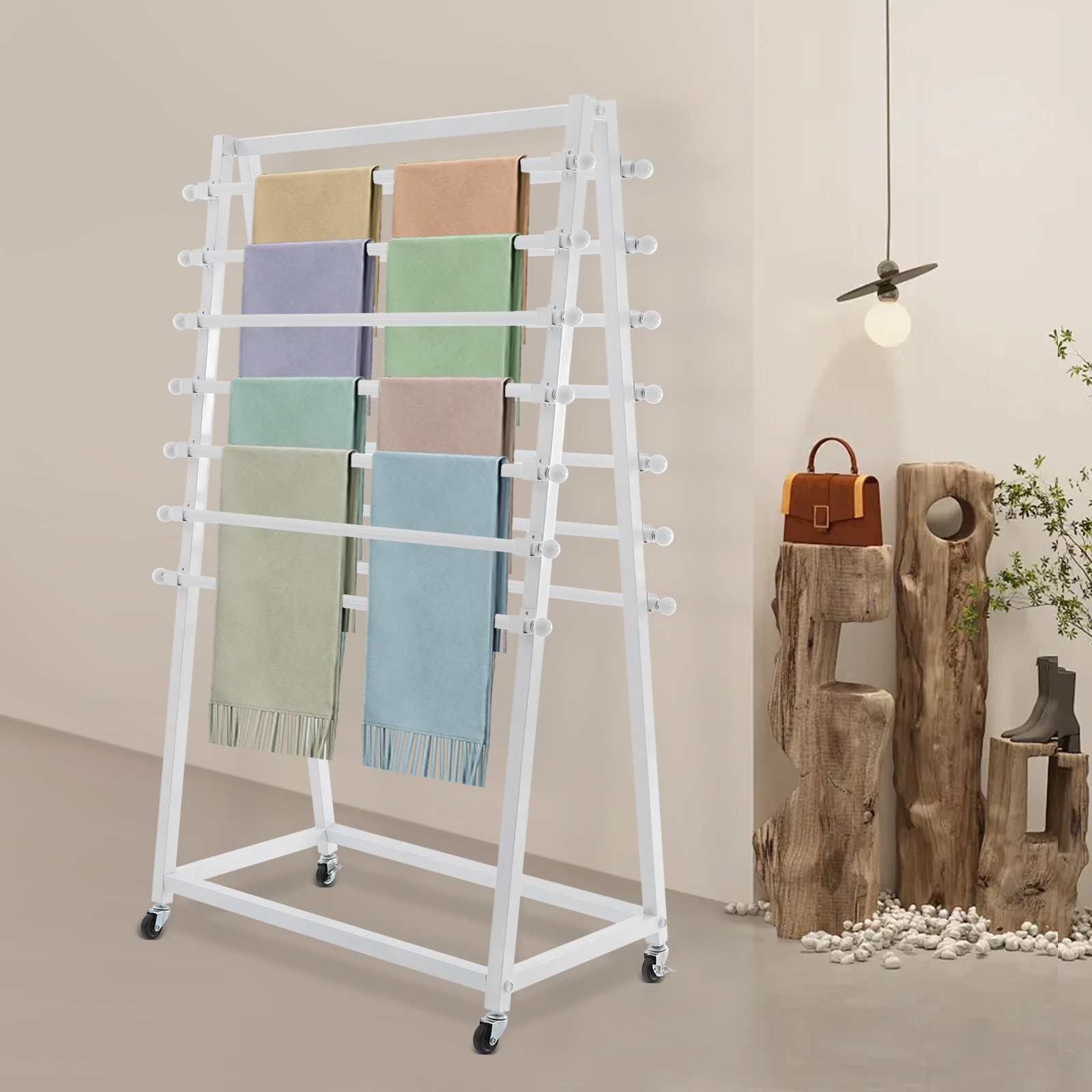 15 Tier Ribbon Organizer ,ribbon Storage Rack,  Double-sided Scarf Rack