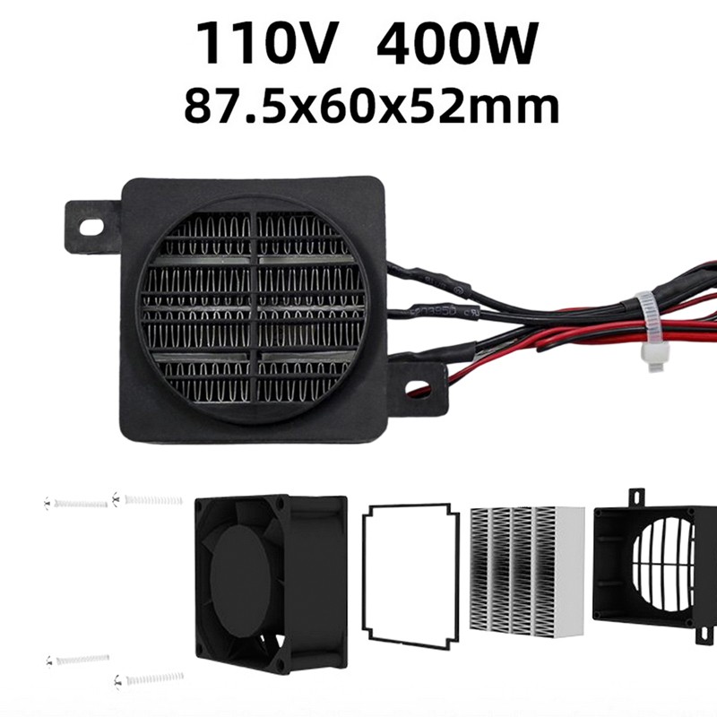 110V 400W Thermostatic PTC Fan Home Space Heating Incubator Electric Heater CBY