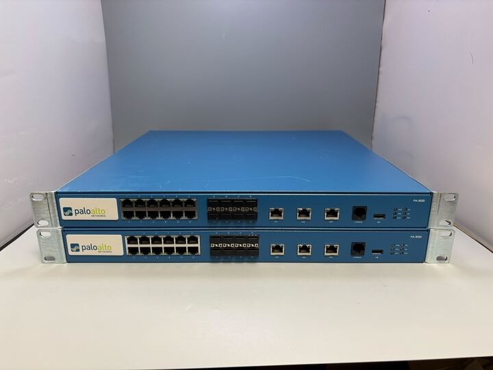 Lot of 2 (Two) Palo Alto PA-3020 Network Firewall Device PN: 750-000017-00S