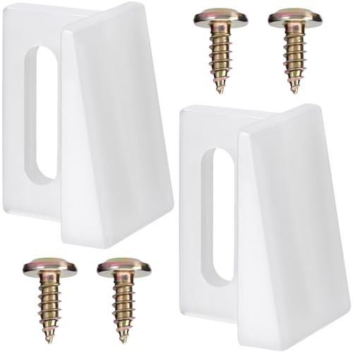 2 Pack Pocket Door Bottom Guide, Plastic Pocket Guide Sliding Door White