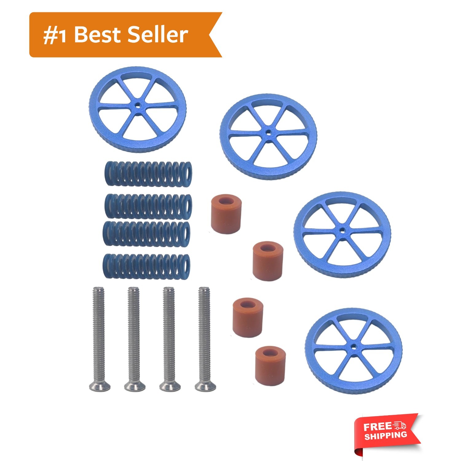 4Pcs Blue Aluminum Alloy Leveling Nuts+4Pcs Hot Bed Springs+4Pcs Screws+4pcs ...