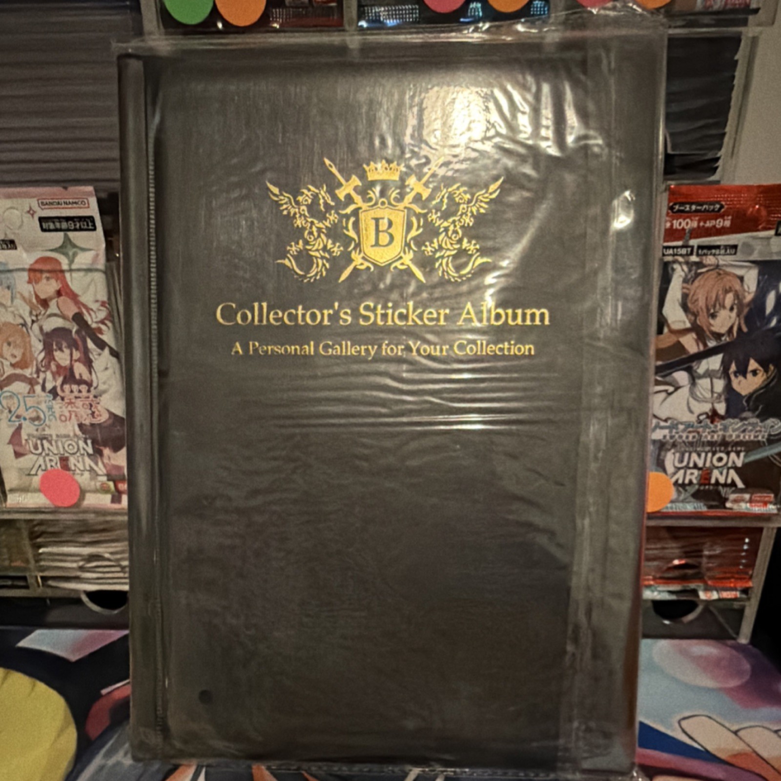 Black 12-Pocket Double-Sided Album for Sticker Collection. Wafer Sticker