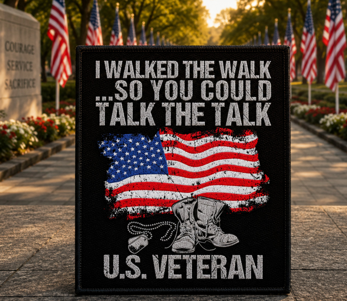 US MILITARY VETERAN PATCH embroidered iron-on AMERICAN ARMED FORCES VET USA FLAG