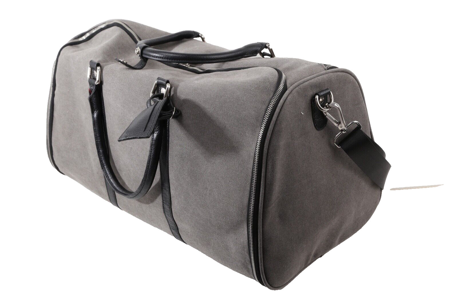 Travel Bag Charcoal Gray Gentleman Canvas Weekender Garment Large Mens Fashion