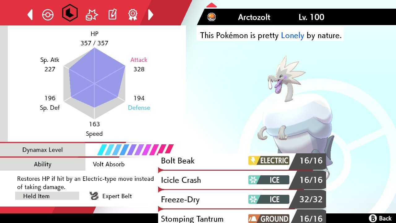 Pokemon Sword and Shield 6iv Shiny Arctozolt - FAST DELIVERY!