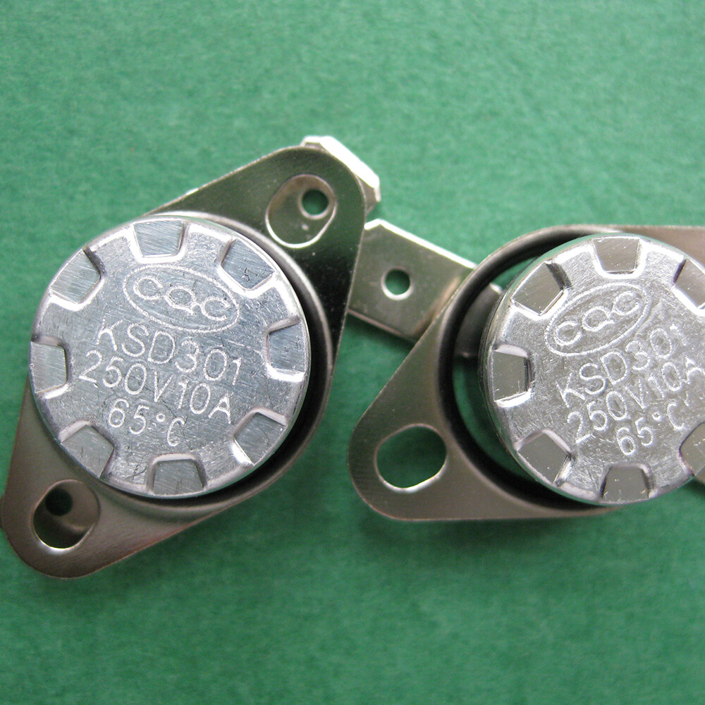 2pcs KSD301 65°C / 149°F Degree Celsius N.C. Temperature Switch Thermostat