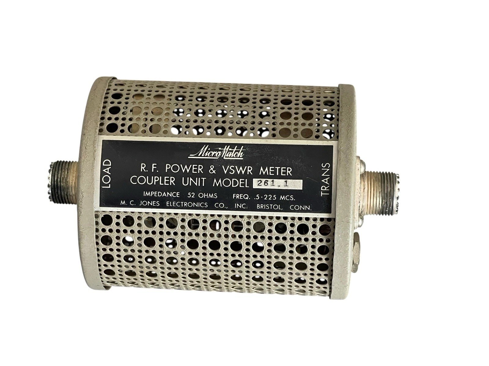 Micromatch Micro Match RF Power & VSWR Meter Coupler Unit Model 261