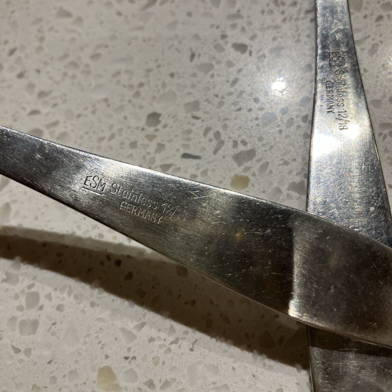 Set 5 Table Soup Spoons ESM7 by ESM Stainless 12/18 Germany