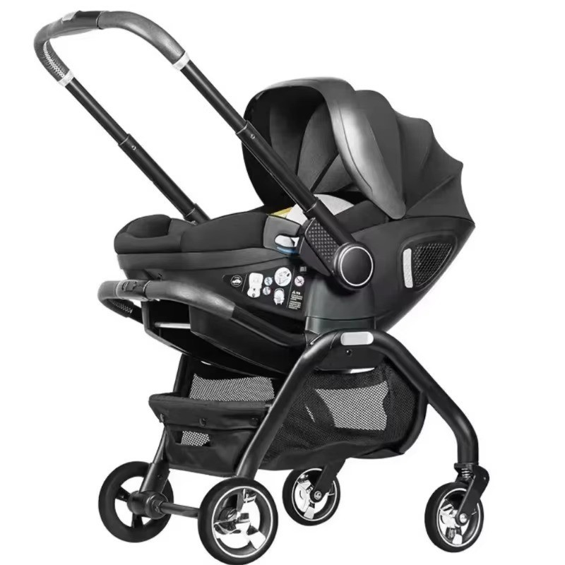 3 in 1 Foldable Baby Stroller Two-Way Safety Seat Sleeping Basket Pram 0-2Y 20kg