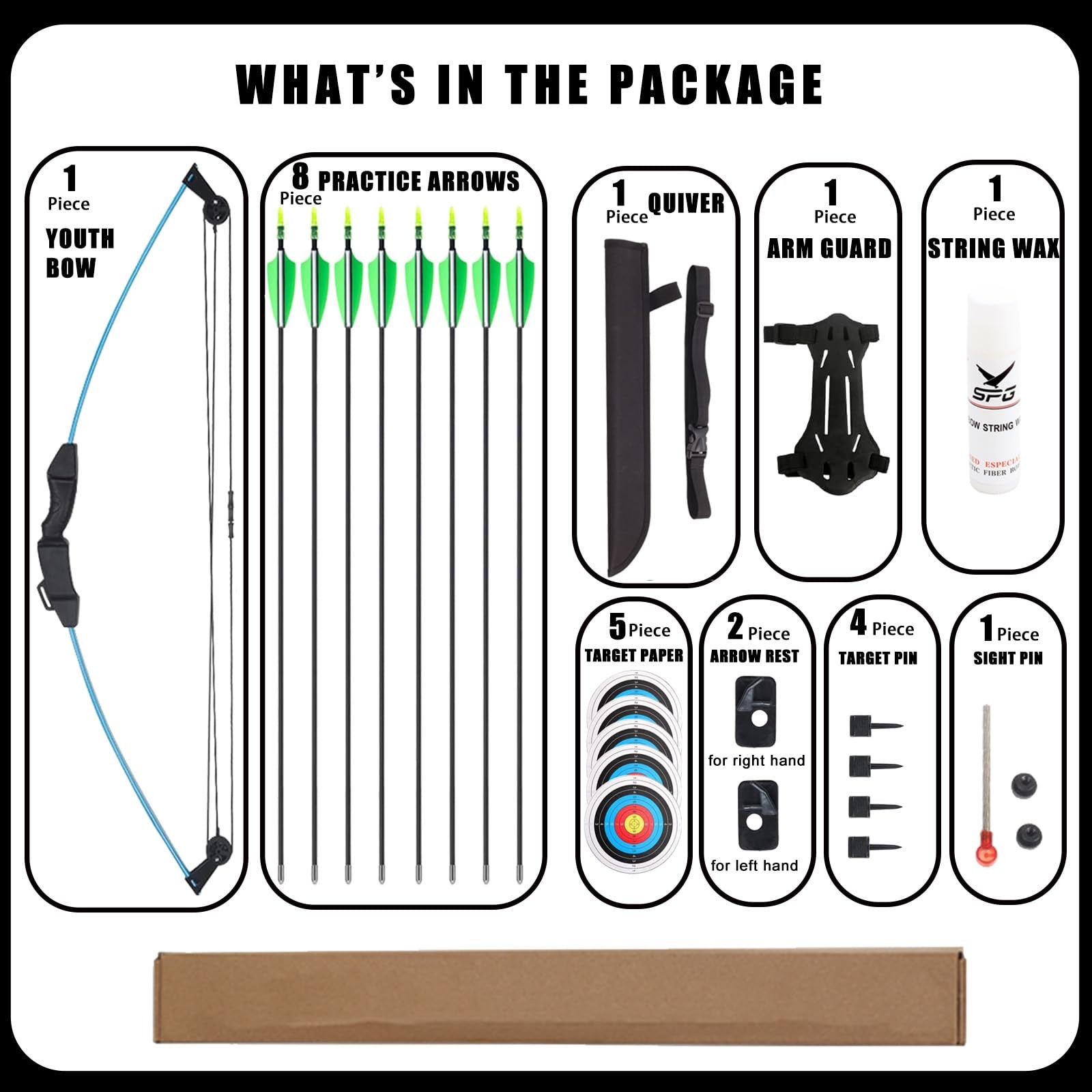 Sopoger Compound Bow And Arrow Set For Beginner Archery Set 15-18 Lb Draw