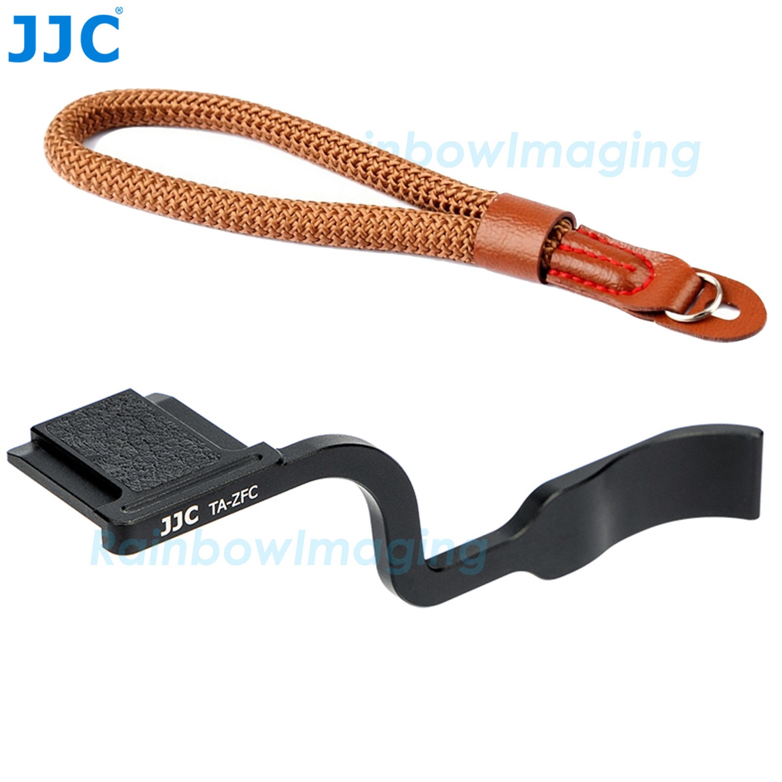 JJC TA-ZFC Aluminium Alloy Thumbs Up Grip +Cotton hand Strap for Nikon Z fc ZFC