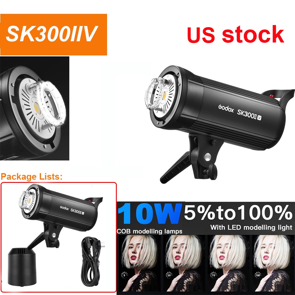 Godox SK300IIV Studio Flash Strobe LED modeling light Bowens upgrade SK300II