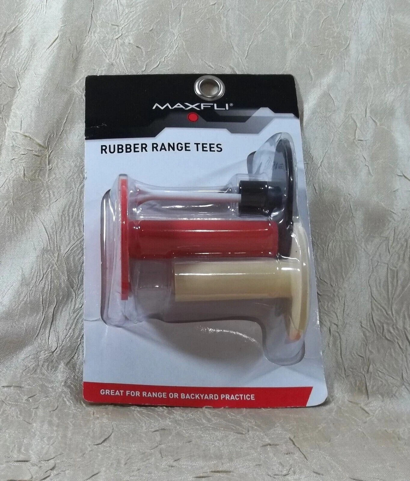 Maxfli Rubber Range Tees MX125 Two Rubber Range Tees & 3/4" Plug New In Package
