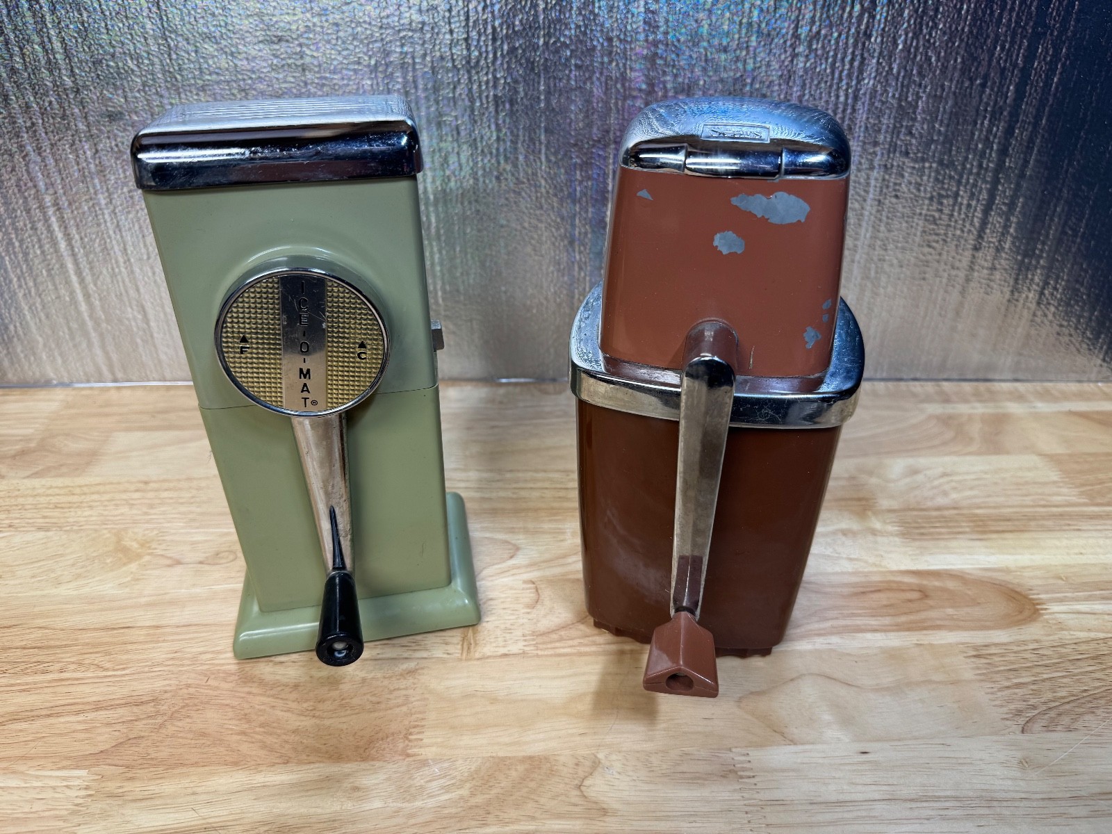 Set of Vintage Ice Crushers- Ice-O-Mat & Sears