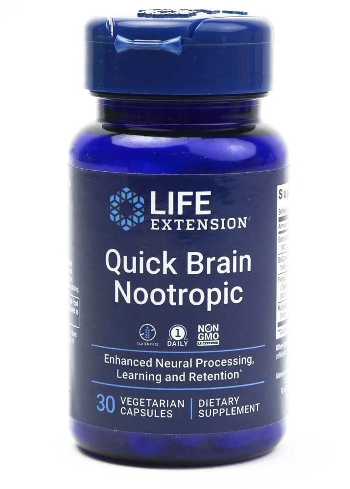 Life Extension Quick Brain Nootropic 30 Veg Caps