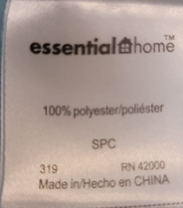 2 100% Polyester Pillowcases By Essential Home Stan/ Queen, Aqua Print