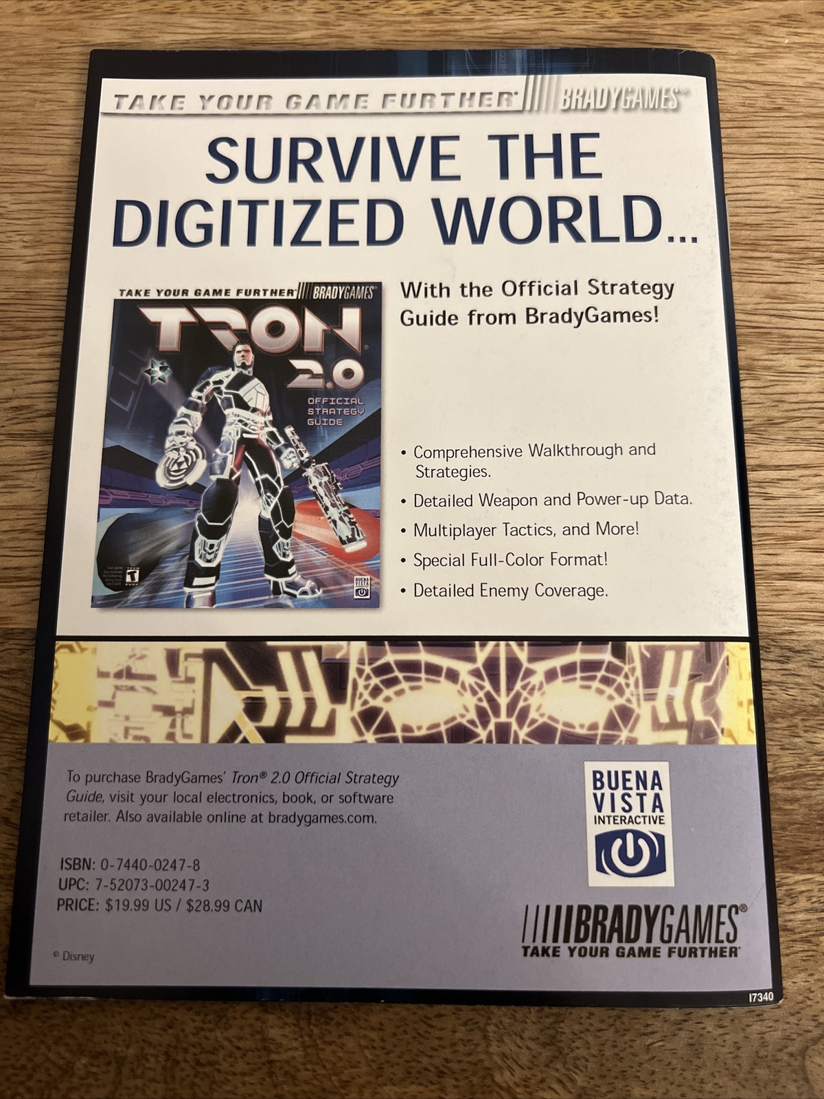 TRON 2.0 Video Game Instructions Manual Guide Thin Book