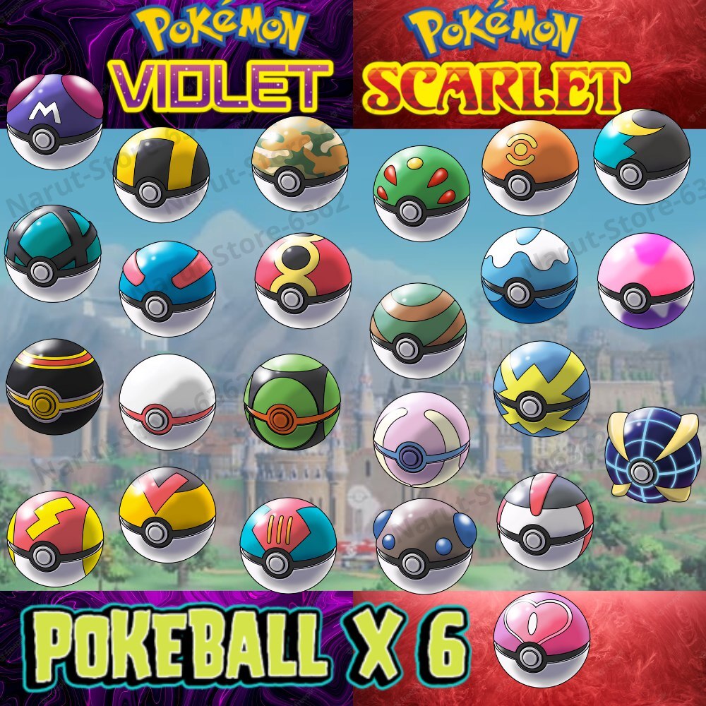 Any Pokeball✨Pokémon Scarlet & Violet Apriball Beast Ball✨Masterball Safari Ball