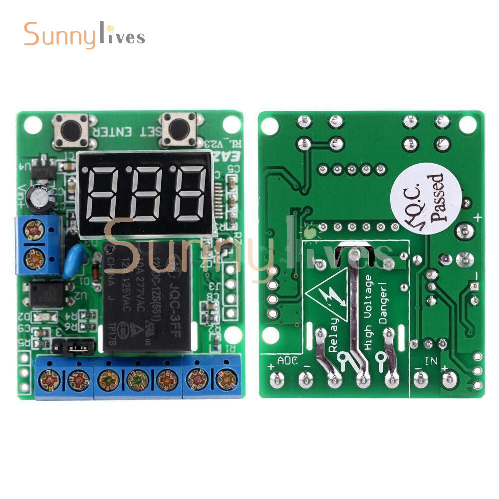 DC 12V/24V Relay Voltage Control Switch Detection Charging Discharge Monitor