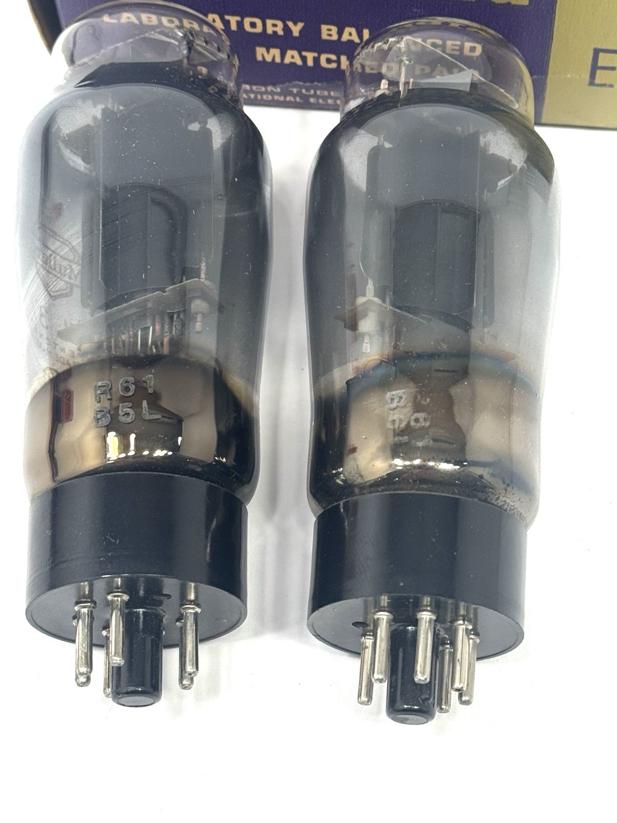 Mullard EL37 Matched Pair Vacuum Tubes Excellent Test G2U