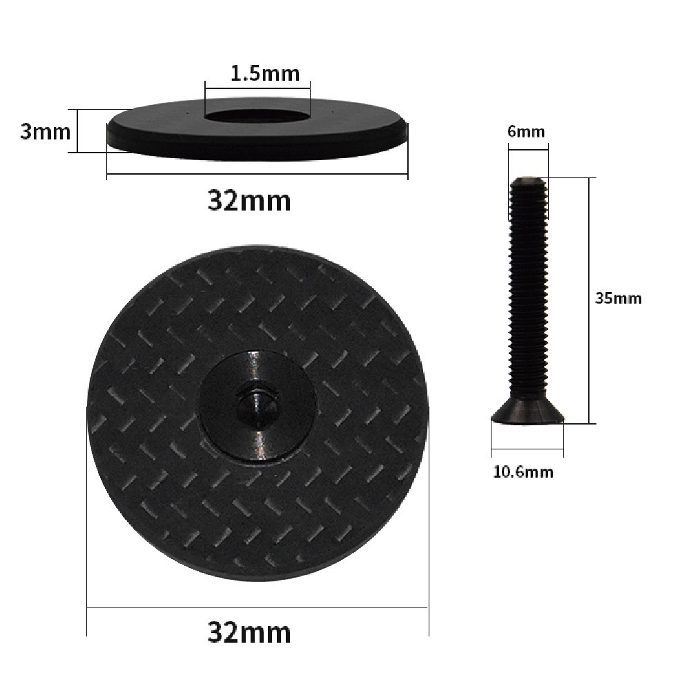 Superlight Stem Cap with 3K Carbon Fiber Construction for Enhanced Cycling