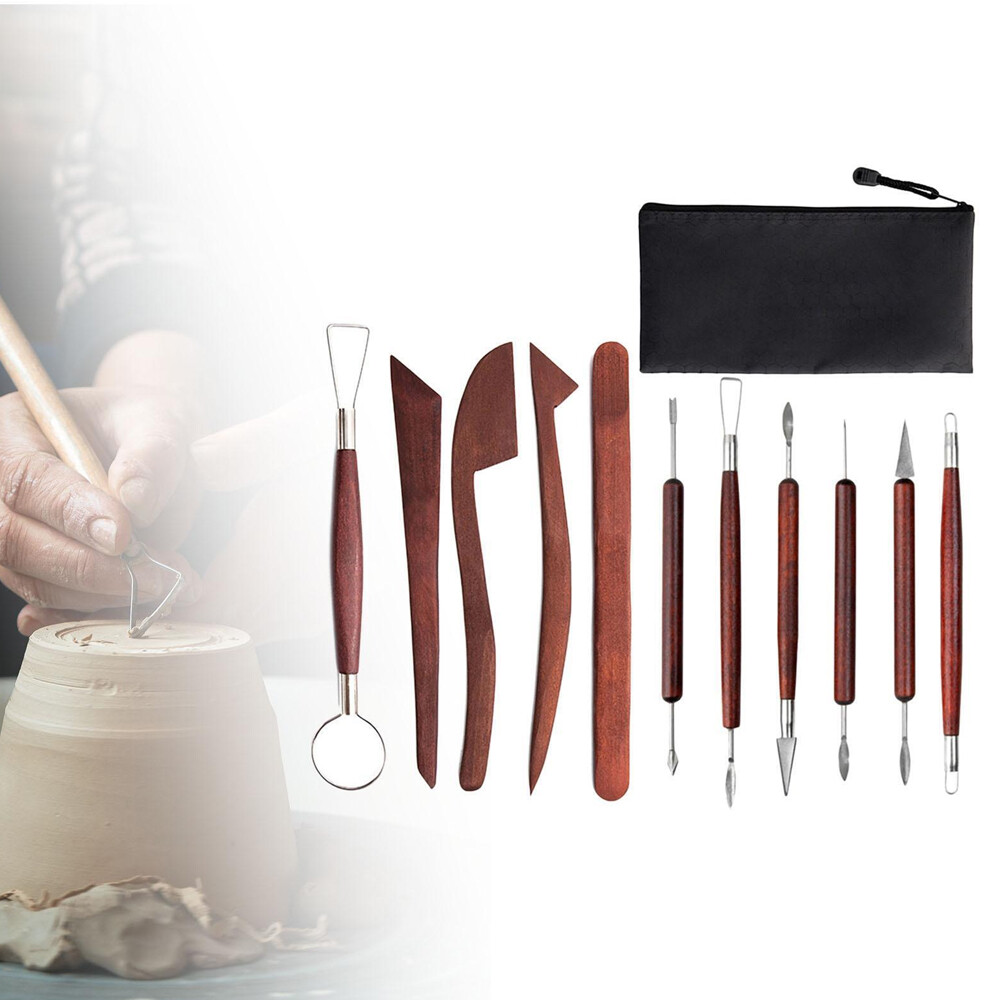 12x Clay Sculpting Wax Carving Pottery Tools Modeling assorted pottery Tools