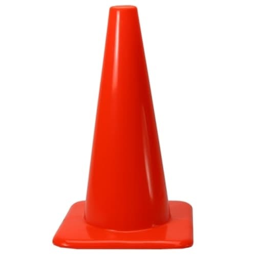 Cone TC18TF 18in Traffic Cone w/ 6in Stripe Fluorescent Orange
